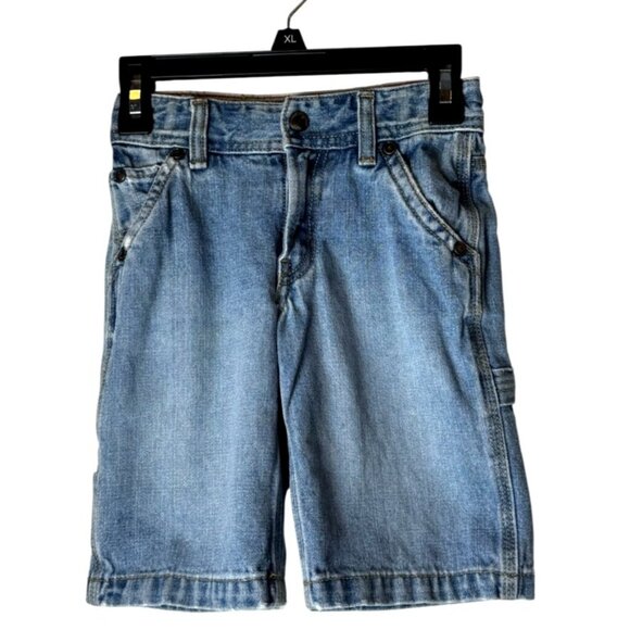 Levi's Shorts Boys 3T Blue Denim Cargo Carpenter Jean Shorts Outdoor Gorpcore - Picture 1 of 12